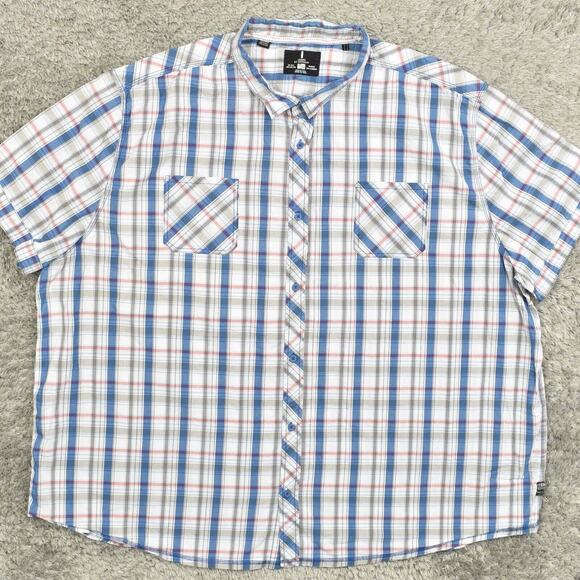 Buffalo David Bitton Men's 4XL Button Shirt Short Sleeve Plaid Multicolor Plaid - Picture 2 of 8